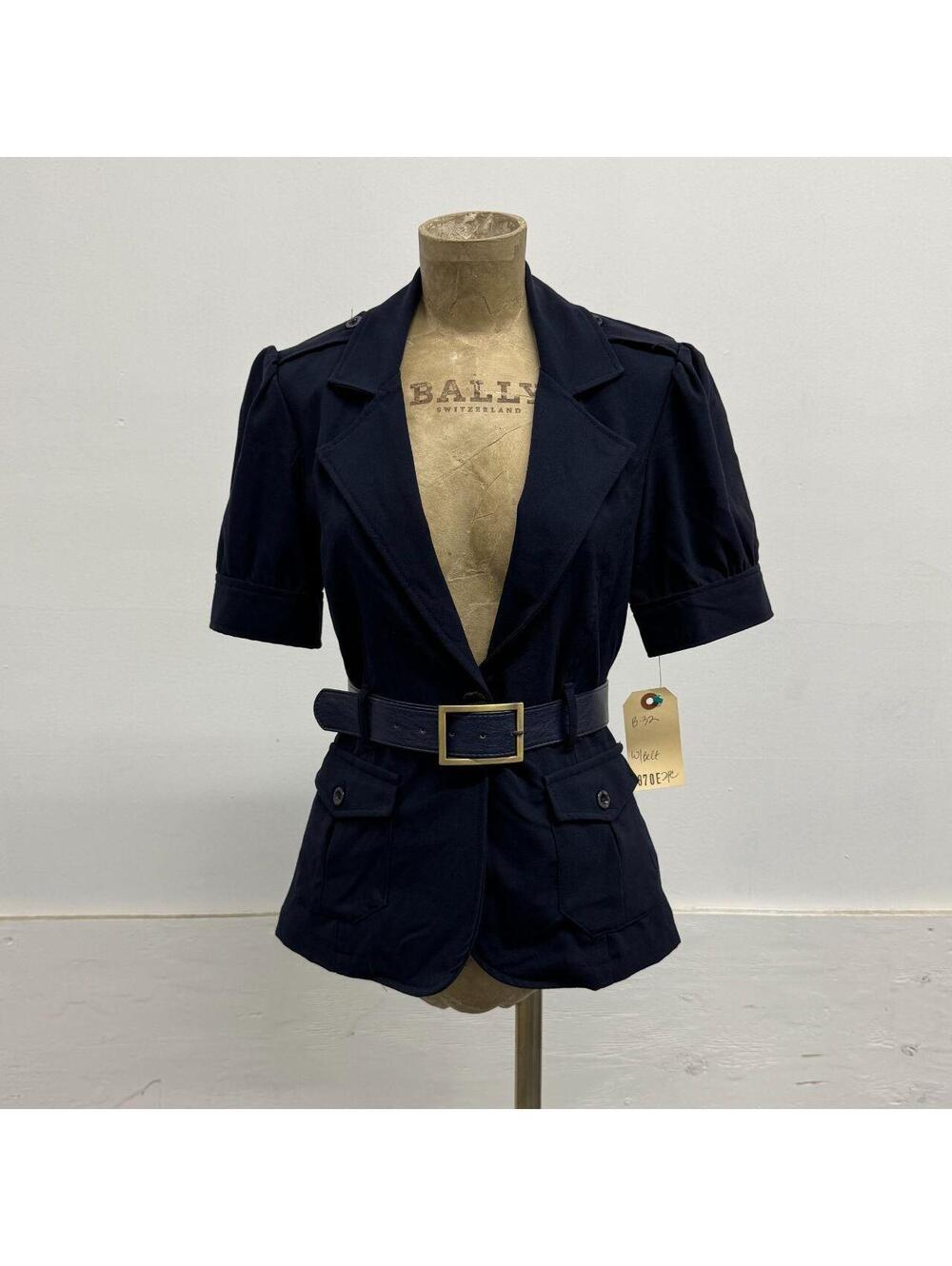 Vintage Y2K-does-1970s Luna Chix Navy Safari Trench Belted Top